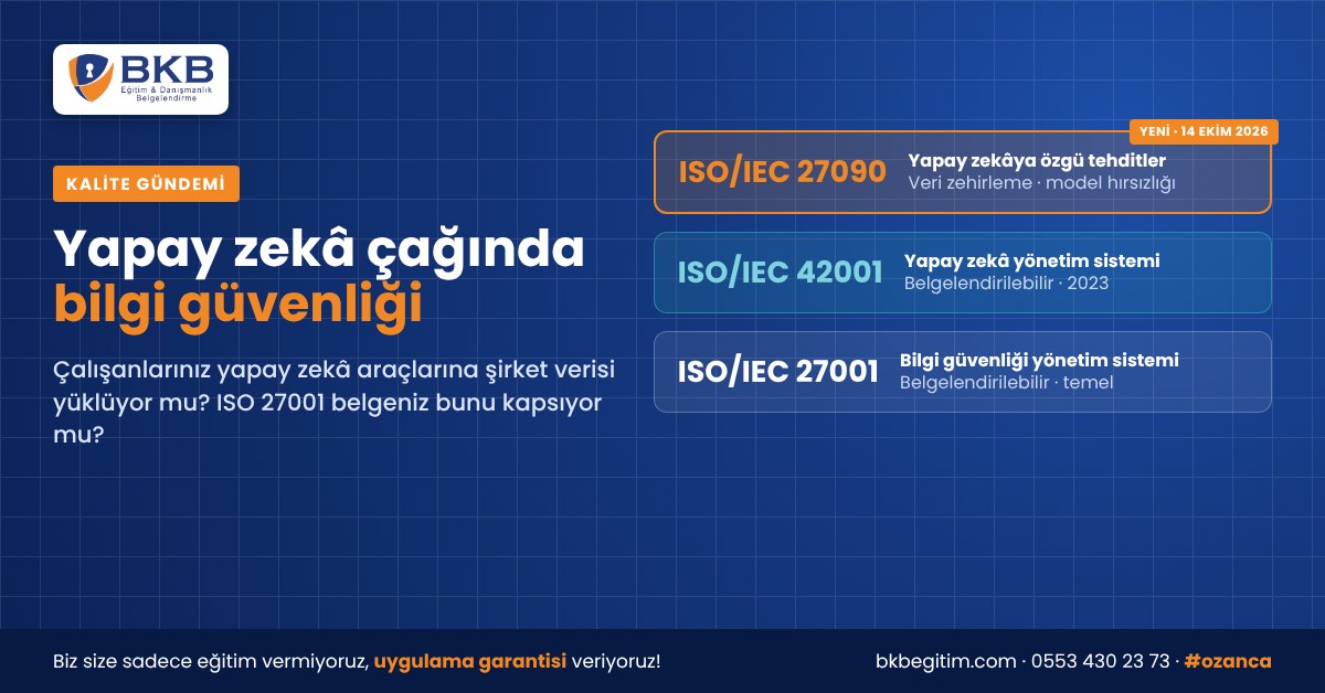 ISO/IEC 27090, 42001 ve 27001 – yapay zekâ çağında bilgi güvenliği